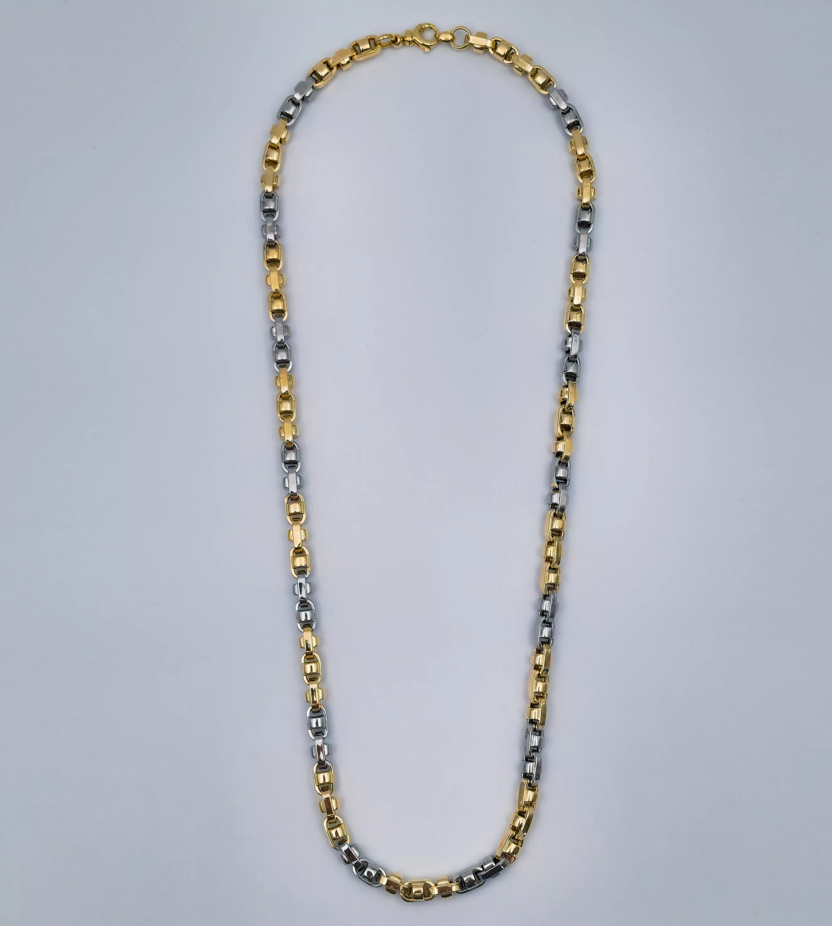 Zlatna ogrlica kombinacija žutog i belog zlata