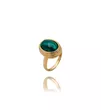 Zlatni prsten sa zelenim kamenom